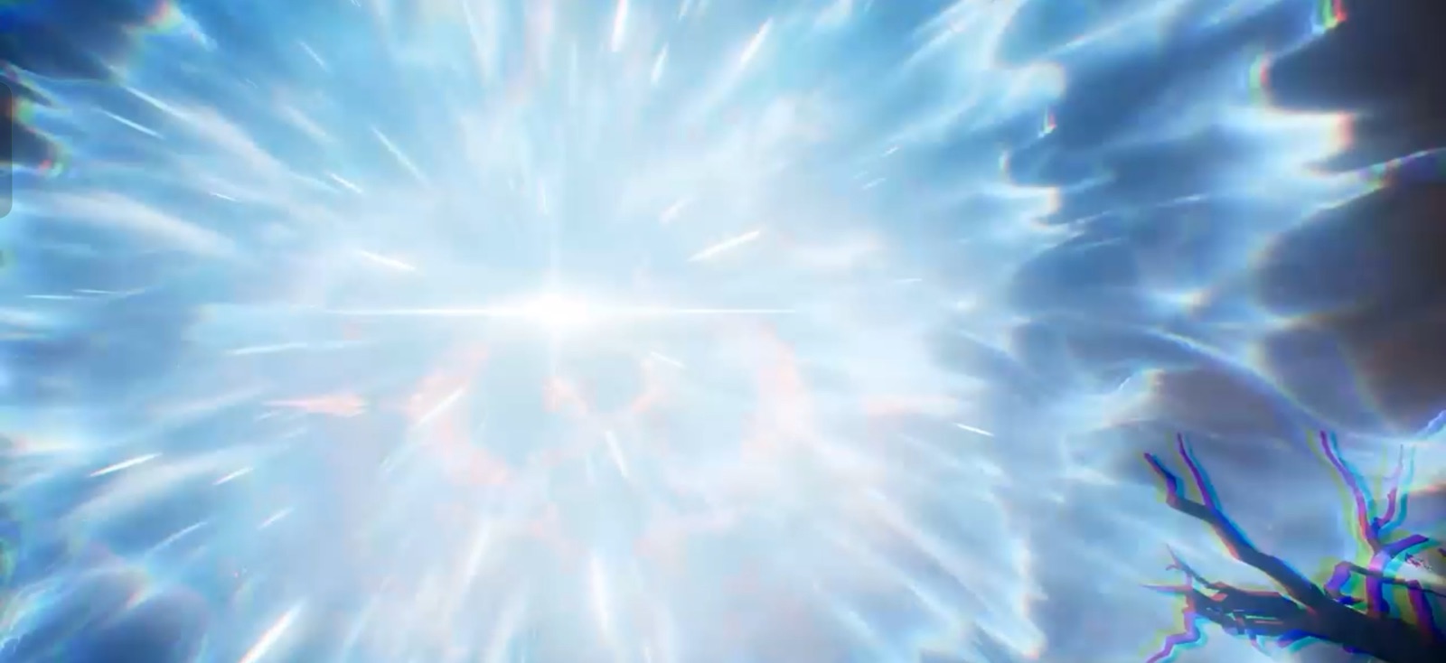 Bright blue warp portal — fast travel